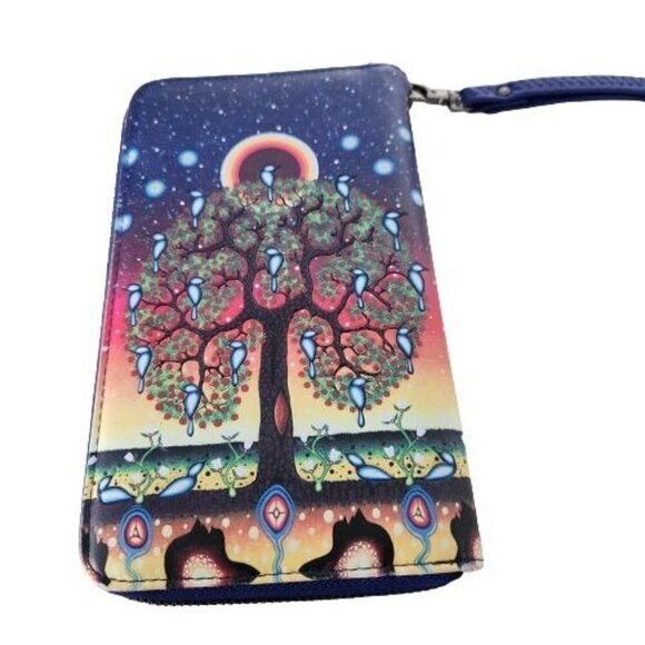 James Jacko Tree Of Life Vegan Leather Travel Wallet - Picture 2 of 10